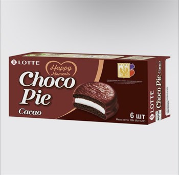 Печенье прослоенное глазированное, Choco Pie, какао, 168 г х 1шт 3235